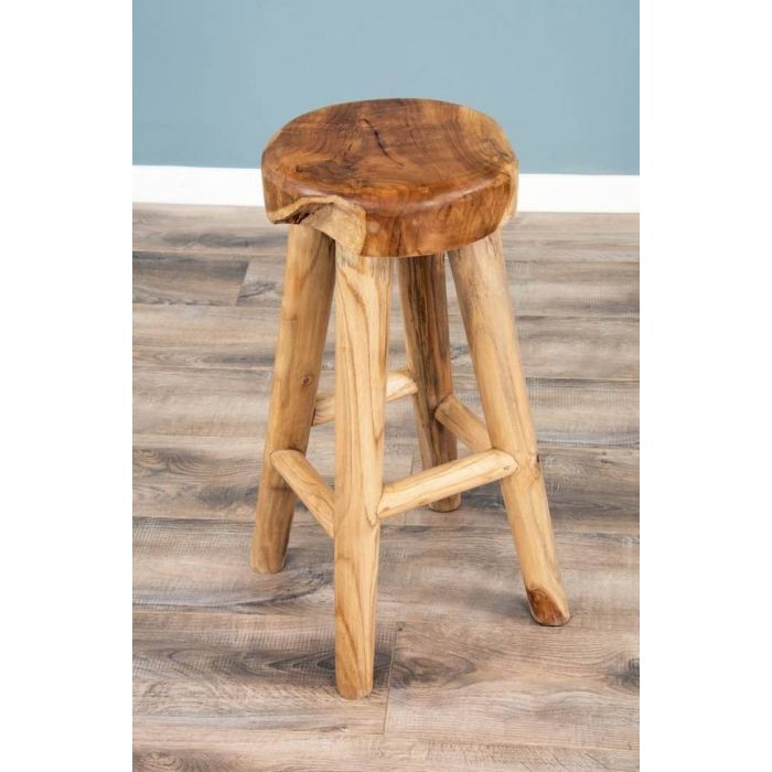 Alpine Chunky Teak Bar Table with 2 Bar Stools - 21