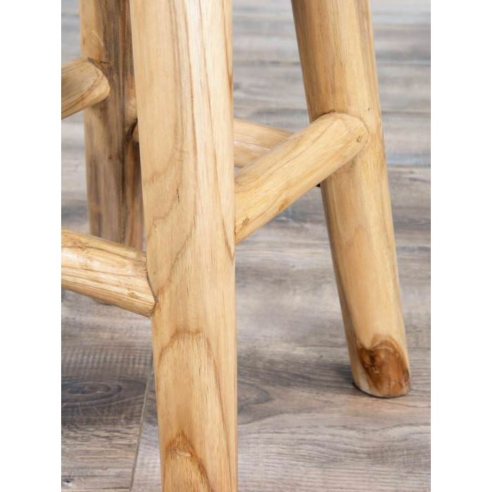Alpine Chunky Teak Barstool - 5