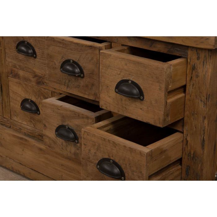 Reclaimed Teak TV Unit - 200cm x 55cm - 5
