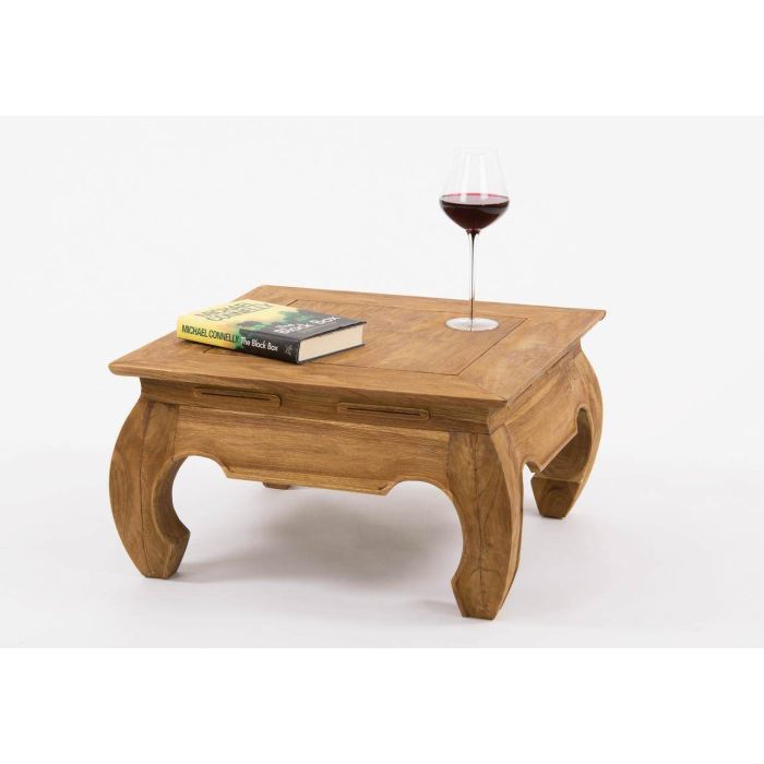 60cm Reclaimed Teak Opium Coffee Table - 4