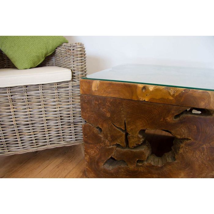 Reclaimed Teak Root Block Square Coffee/End Table - 4