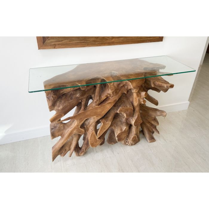 Reclaimed Teak Root Hall Table - 2