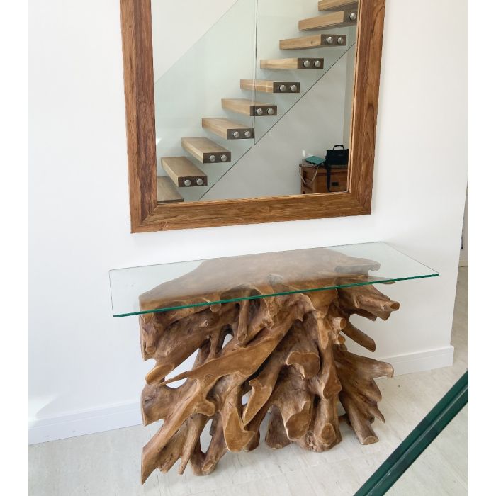 Reclaimed Teak Root Hall Table - 3