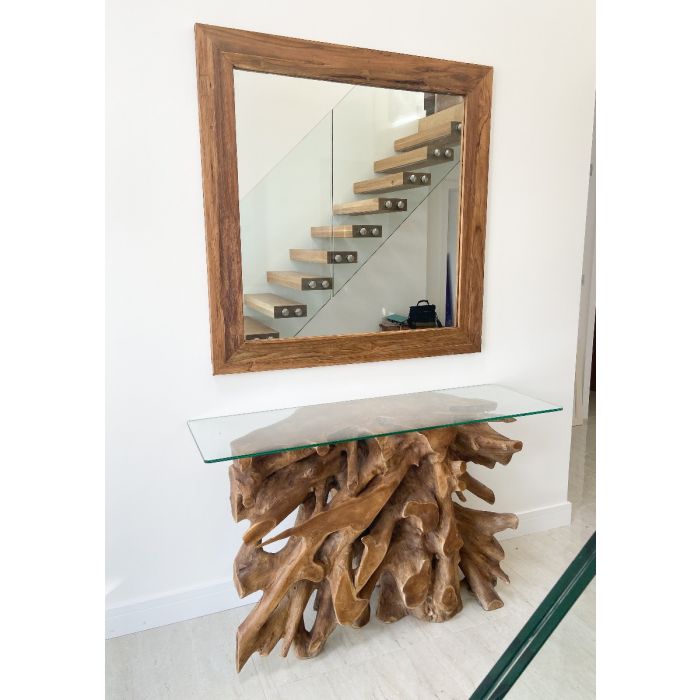 Reclaimed Teak Root Hall Table - 4
