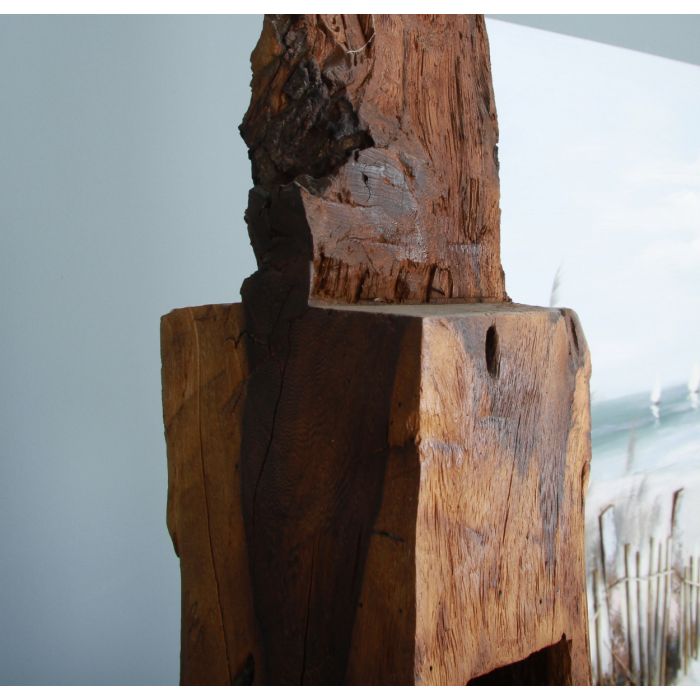 Reclaimed Teak Root Ox Gate Post Artefact - 8