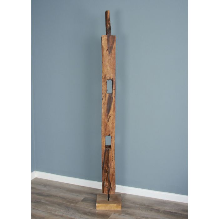 Reclaimed Teak Root Ox Gate Post Artefact - 1