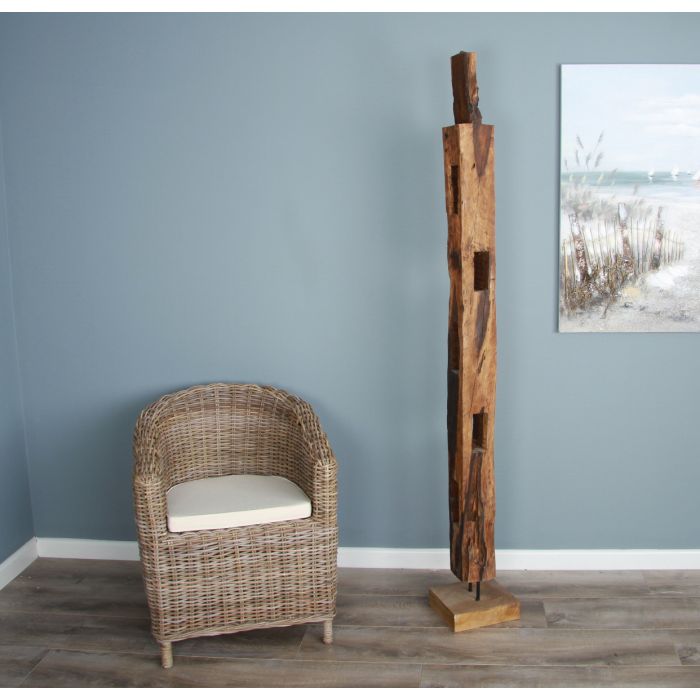 Reclaimed Teak Root Ox Gate Post Artefact - 9