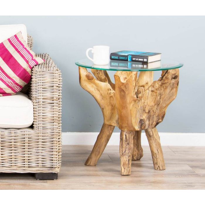 Reclaimed Teak Root Side Table - 8
