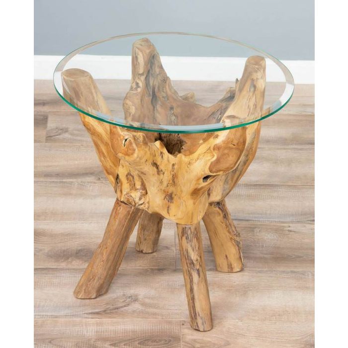 Reclaimed Teak Root Side Table - 9