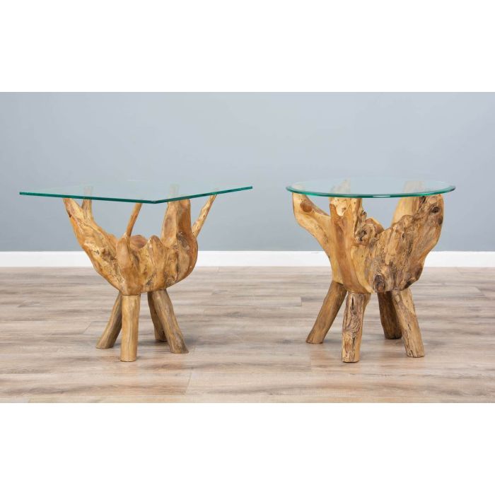 Reclaimed Teak Root Side Table - 7