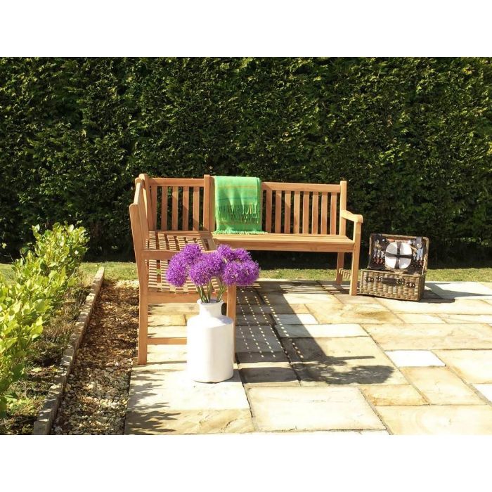 Classic Teak Corner Garden Bench - 2