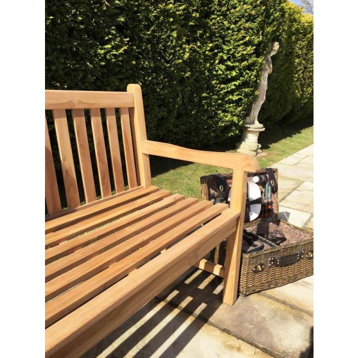 Classic Teak Corner Garden Bench - 3