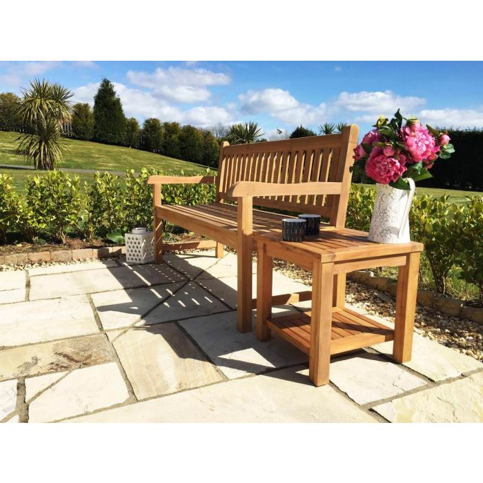 Richmond Teak Garden Bench & Teak Coffee Table Set - 2