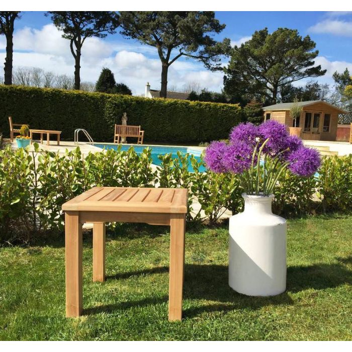 Richmond Teak Garden Bench & Teak Coffee Table Set - 7