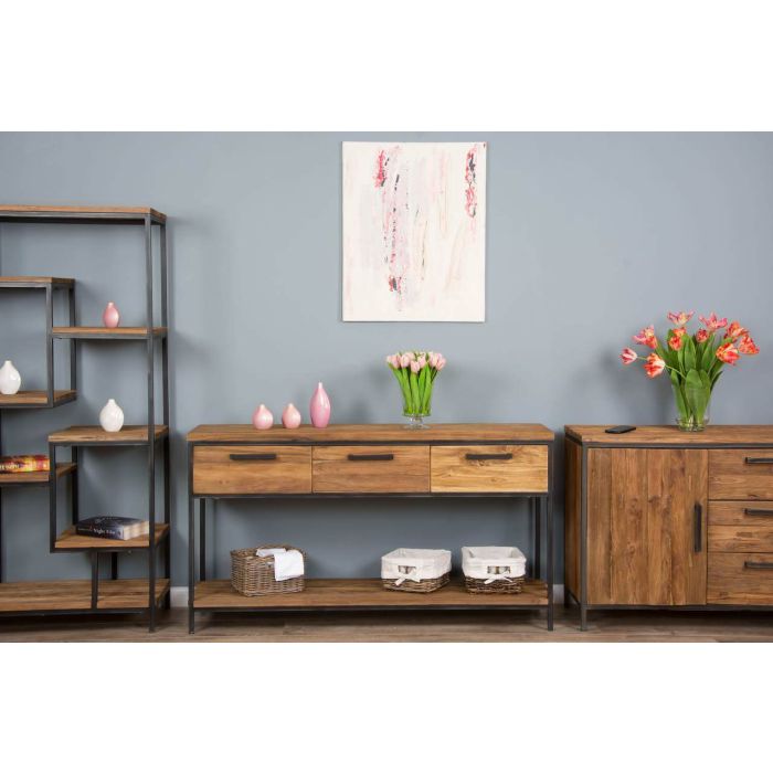 Urban Fusion Three Drawer Console Table - 5