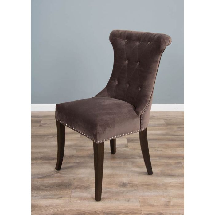 1.2m Java Root Circular Dining Table with 4 or 6 Velveteen Ring Back Dining Chairs  - 17