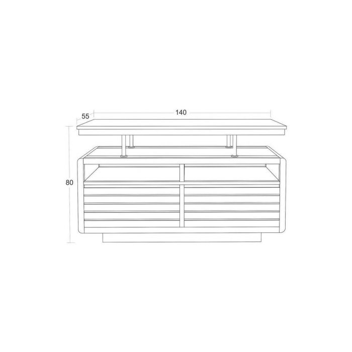 Vogue Large Teak Washstand with Two Drawers - 140cm X 80cm - 2