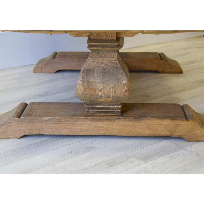 1.4m Reclaimed Elm Pedestal Coffee Table - 5