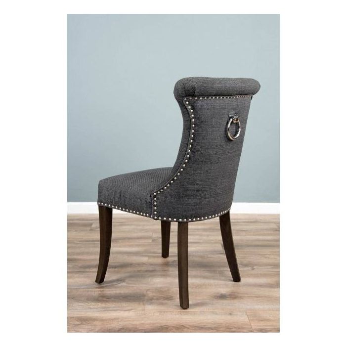 1.5m Java Root Circular Dining Table with 6 Dove Grey Windsor Ring Back Dining Chairs  - 15