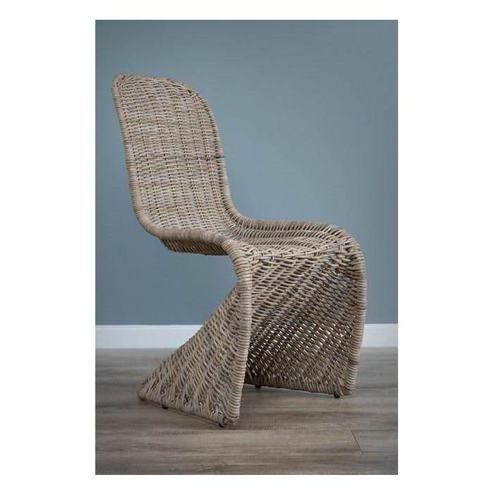 1.5m Reclaimed Teak Flute Root Circular Dining Table with 6 Stackable Zorro Chairs - 12