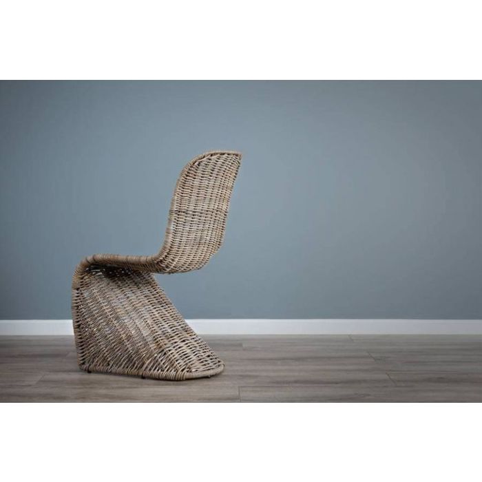 1.2m Reclaimed Teak Root Circular Dining Table with 4 Zorro Chairs  - 9