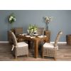 1.2m Reclaimed Teak Taplock Dining Table with 4 Latifa Chairs - 1