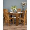 1.2m Reclaimed Teak Taplock Dining Table with 4 Santos Dining Chairs - 1