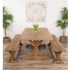 2m Reclaimed Teak Dinklik Dining Table With 2 Backless Benches - 4