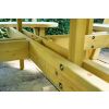 Swedish Redwood Circular Picnic Bench with Backrests - 2