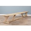 3m Farmhouse Cross Backless Bench - 0