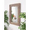 Natural Kubu Grey Wicker Mirror - Rectangular - 0