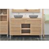 Diva Teak Large Washstand with Cupboards, Drawer and Shelves - 140cm X 80cm - 0