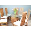 1.4m Reclaimed Teak Root Square Block Dining Table With 6 Vikka Chairs  - 4