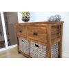 Reclaimed Teak 2 Drawer 2 Basket Storage Unit - 0