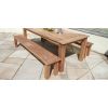 2m Reclaimed Teak Outdoor Open Slatted Backless Bench - 2