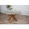 1.5m x 1.2m Reclaimed Teak Root Oval Dining Table with 4 Santos Chairs - 3