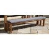 2m Reclaimed Teak Outdoor Open Slatted Backless Bench - 4