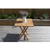 60cm Teak Square Folding Table - 0