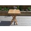 60cm Teak Square Folding Table - 4