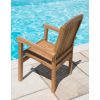 Marley Teak Garden Armchair and Coffee Table Set - 6