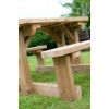 Swedish Redwood Walk Through Picnic Bench - 1