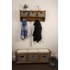 Reclaimed Teak Coat Hook Storage Unit - Three Basket - 2