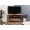 Reclaimed Teak White Wash Corner TV Cabinet - 7