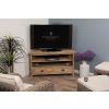 Reclaimed Teak White Wash Corner TV Cabinet - 5