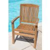 Marley Teak Garden Armchair and Coffee Table Set - 8