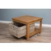 Reclaimed Teak Storage Unit with 1 Natural Wicker Basket - 2