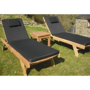 Sunlounger black