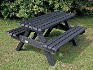 Picnic Bench Heavy Duty - Black